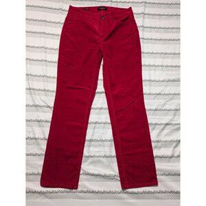 Talbots Flawless Five-Pocket Slim Ankle Frayed Hem Corduroy Pink Pants Size 14P